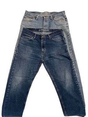 Magellan Outdoors Mens Jeans
Lot of 2 Straight Leg Blue Denim

Size 34x30